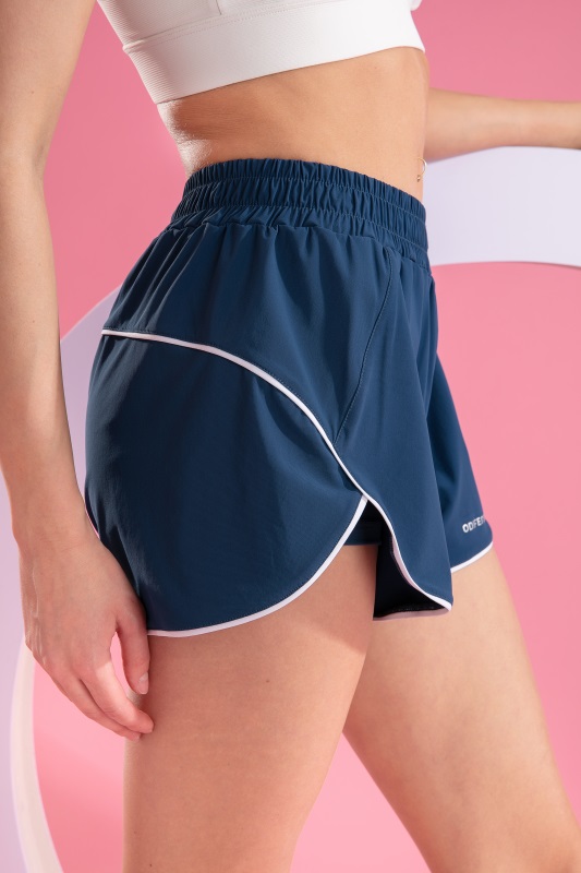 Women’s Blue Quick Dry Breathable Fitness Workout Yoga Shorts