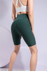 Women’s Dark Green Seamless Quick Dry Breathable Fitness Workout Yoga Crops