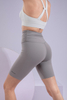 Women’s Light Grey Seamless Quick Dry Breathable Fitness Workout Yoga Crops