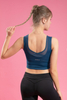 Women’s Blue Quick Dry Breathable Fitness Workout Yoga Vest