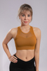 Women’s Brown Quick Dry Breathable Fitness Workout Yoga Sports Bra 