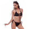 Women’s Sexy Black Cut Hole Bikini Suit