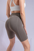 Women’s Grey Quick Dry Breathable Fitness Workout Yoga Crops