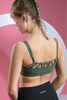 Women’s Dark Green Quick Dry Breathable Fitness Workout Yoga Sports Bra 