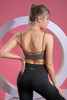 Women’s Dark Grey Quick Dry Breathable Fitness Workout Yoga Sports Bra 