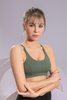 Women’s Dark Green Quick Dry Breathable Fitness Workout Yoga Sports Bra 