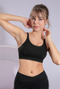 Women’s Black Quick Dry Breathable Fitness Workout Yoga Sports Bra 