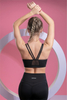 Women’s Black Quick Dry Breathable Fitness Workout Yoga Sports Bra 