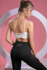 Women’s White Quick Dry Breathable Fitness Workout Yoga Sports Bra 
