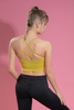 Women’s Yellow Quick Dry Breathable Fitness Workout Yoga Sports Bra 