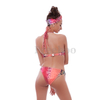 Women’s Sexy Pink Leopard Allover Print with Headband Bikini Suit