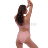 Women’s Sexy Pink And White Stripe Joint Wireless One-piece Swimsuit