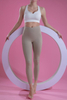 Women’s Biege Quick Dry Breathable Fitness Workout Yoga Leggings