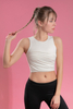 Women’s Cream Quick Dry Breathable Fitness Workout Yoga Vest