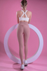 Women’s Pink Seamless Quick Dry Breathable Fitness Workout Yoga Leggings