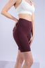 Women’s Wine Red Quick Dry Breathable Fitness Workout Yoga Crops