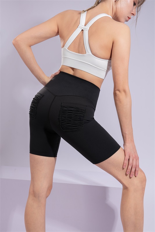 Women’s Black Seamless Quick Dry Breathable Fitness Workout Yoga Crops