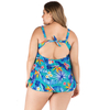 Women’s Plus Size Floral Print Skirt One-piece Swimsuit