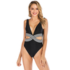 Women’s Sexy Elastic Band Deep V One-piece Swimsuit