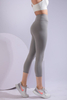 Women’s Grey Seamless Quick Dry Breathable Fitness Workout Yoga Capris