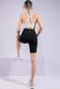Women’s Black Quick Dry Breathable Fitness Workout Yoga Crops