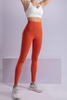 Women’s Orange Quick Dry Breathable Fitness Workout Yoga Leggings