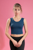 Women’s Blue Quick Dry Breathable Fitness Workout Yoga Vest