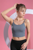 Women’s Grey Quick Dry Breathable Fitness Workout Yoga Vest